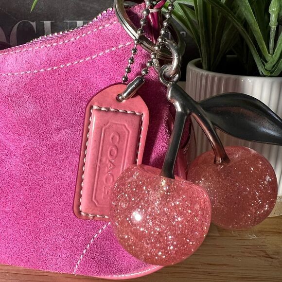 COACH Vintage Hampton Demi Pink 2Tone Suede/Patent Leather RARE & HTF - Picture 2 of 16